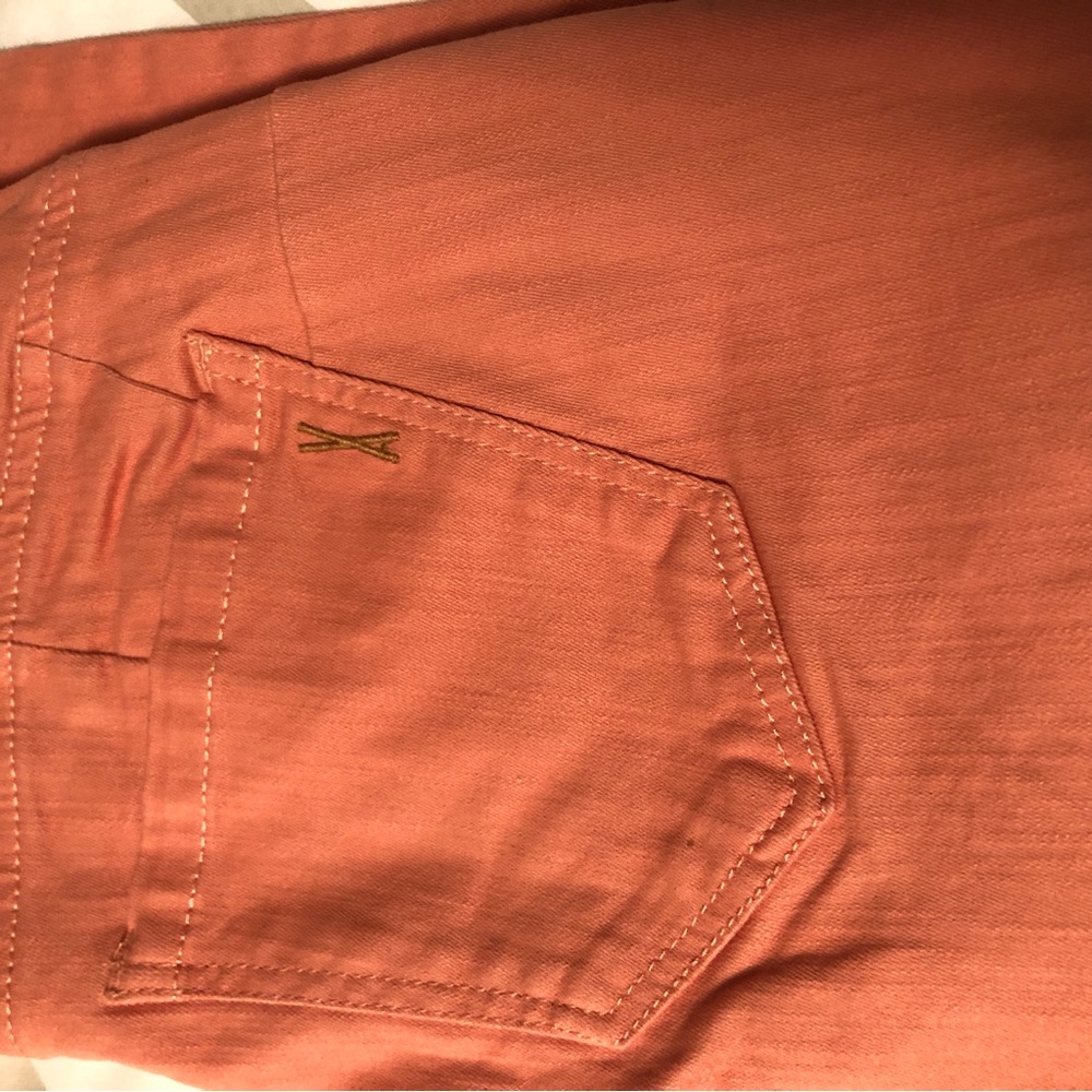 Vintage America Men's Slim Straight Jeans in Rust Orange